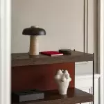 Salma Travertine Mushroom LED Table Lamp