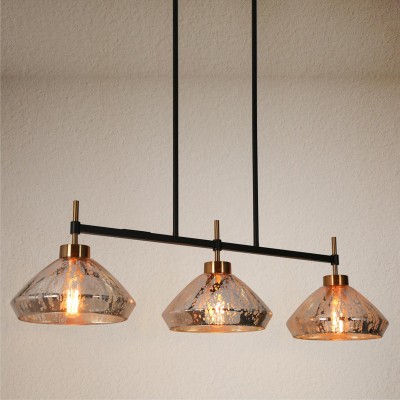 Herrmann Modern 3-Light Silver Mercury Glass Chandelier Herrmann Modern 3-Light Silver Mercury Glass Chandelier