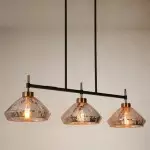 Herrmann Modern 3-Light Silver Mercury Glass Chandelier