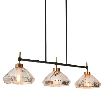 Herrmann Modern 3-Light Silver Mercury Glass Chandelier Herrmann Modern 3-Light Silver Mercury Glass Chandelier