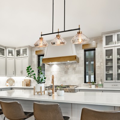 Herrmann Modern 3-Light Silver Mercury Glass Chandelier Herrmann Modern 3-Light Silver Mercury Glass Chandelier