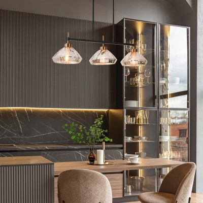 Herrmann Modern 3-Light Silver Mercury Glass Chandelier Herrmann Modern 3-Light Silver Mercury Glass Chandelier