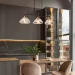 Herrmann Modern 3-Light Silver Mercury Glass Chandelier