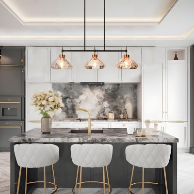 Herrmann Modern 3-Light Silver Mercury Glass Chandelier Herrmann Modern 3-Light Silver Mercury Glass Chandelier