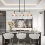 Herrmann Modern 3-Light Silver Mercury Glass Chandelier