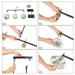 Herrmann Modern 3-Light Silver Mercury Glass Chandelier