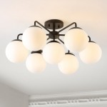Richter Farmhouse Globe Glass Semi Flush Mount Ceiling Light