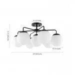 Richter Farmhouse Globe Glass Semi Flush Mount Ceiling Light