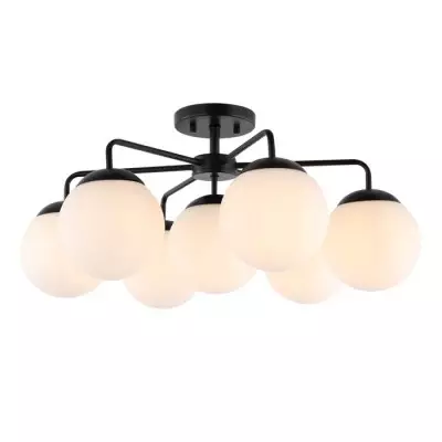 Richter Farmhouse Globe Glass Semi Flush Mount Ceiling Light