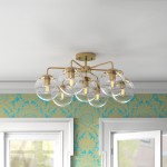 Richter Farmhouse Globe Glass Semi Flush Mount Ceiling Light