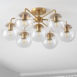 Richter Farmhouse Globe Glass Semi Flush Mount Ceiling Light