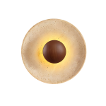 Jannik Wabi-Sabi LED Travertine Round Wall Light