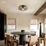 Ember Vintage Multi Color Water Ripple Glass Ceiling Light