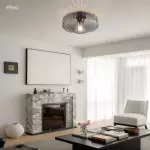 Ember Vintage Multi Color Water Ripple Glass Ceiling Light