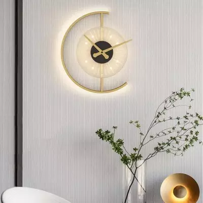 Ritika Rechargeable Cordless Moon Clock LED Wall Lamp Ritika Rechargeable Cordless Moon Clock LED Wall Lamp