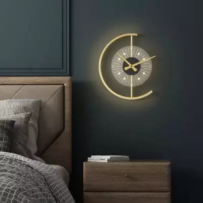 Ritika Rechargeable Cordless Moon Clock LED Wall Lamp Ritika Rechargeable Cordless Moon Clock LED Wall Lamp