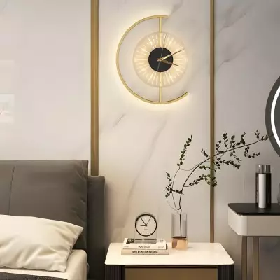 Ritika Rechargeable Cordless Moon Clock LED Wall Lamp Ritika Rechargeable Cordless Moon Clock LED Wall Lamp