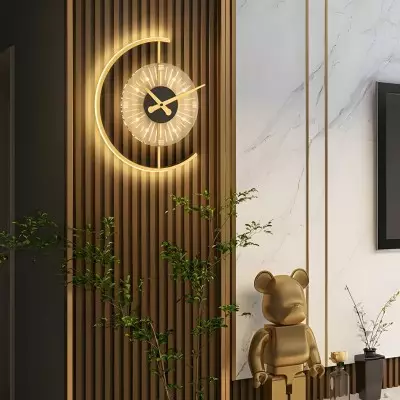 Ritika Rechargeable Cordless Moon Clock LED Wall Lamp Ritika Rechargeable Cordless Moon Clock LED Wall Lamp