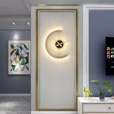 Ritika Rechargeable Cordless Moon Clock LED Wall Lamp Ritika Rechargeable Cordless Moon Clock LED Wall Lamp