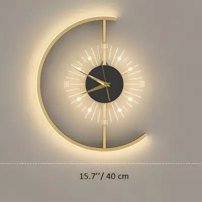 Ritika Rechargeable Cordless Moon Clock LED Wall Lamp Ritika Rechargeable Cordless Moon Clock LED Wall Lamp