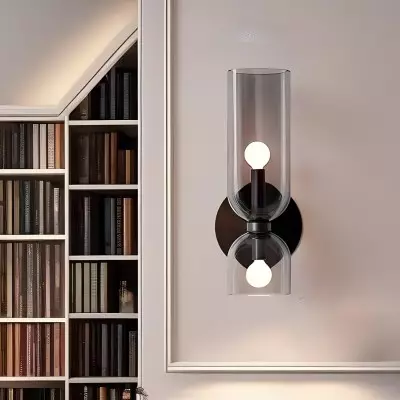 Trisia Modern Up Down Glass Wall Sconce Trisia Modern Up Down Glass Wall Sconce