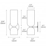 Trisia Modern Up Down Glass Wall Sconce