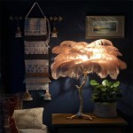 Marco Ostrich Feather Table Lamp Marco Ostrich Feather Table Lamp