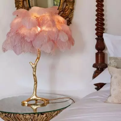 Marco Ostrich Feather Table Lamp Marco Ostrich Feather Table Lamp