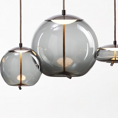 Lewis Modern LED Geometric Glass Pendant Light