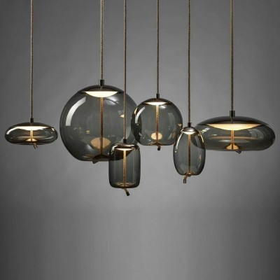 Lewis Modern LED Geometric Glass Pendant Light