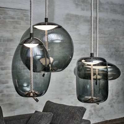 Lewis Modern LED Geometric Glass Pendant Light