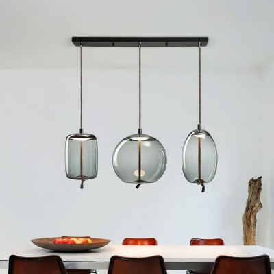 Lewis Modern LED Geometric Glass Pendant Light