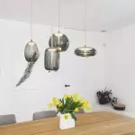 Lewis Modern LED Geometric Glass Pendant Light