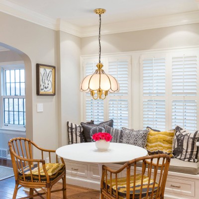 Rodriguez Vintage Gold Flower Metal Pendant Light