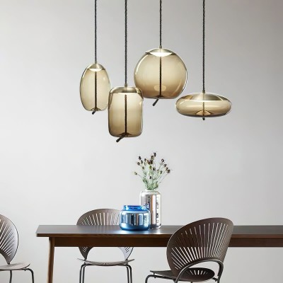 Lewis Modern LED Geometric Glass Pendant Light