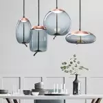 Lewis Modern LED Geometric Glass Pendant Light