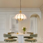 Rodriguez Vintage Gold Flower Metal Pendant Light