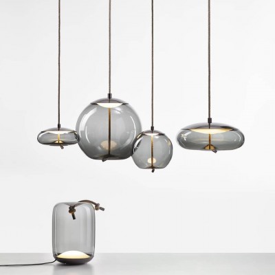 Lewis Modern LED Geometric Glass Pendant Light