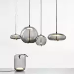 Lewis Modern LED Geometric Glass Pendant Light