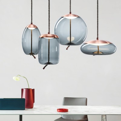 Lewis Modern LED Geometric Glass Pendant Light