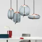 Lewis Modern LED Geometric Glass Pendant Light