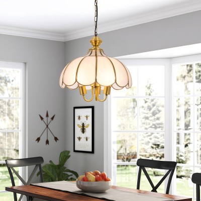 Rodriguez Vintage Gold Flower Metal Pendant Light