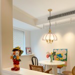 Rodriguez Vintage Gold Flower Metal Pendant Light