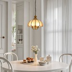 Rodriguez Vintage Gold Flower Metal Pendant Light