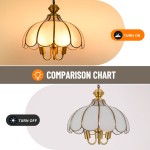 Rodriguez Vintage Gold Flower Metal Pendant Light