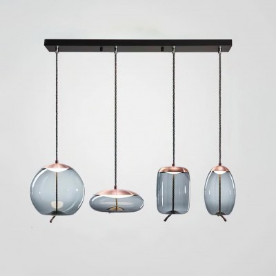 Lewis Modern LED Geometric Glass Pendant Light