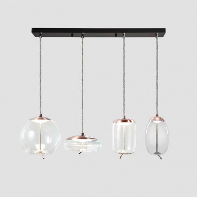 Lewis Modern LED Geometric Glass Pendant Light