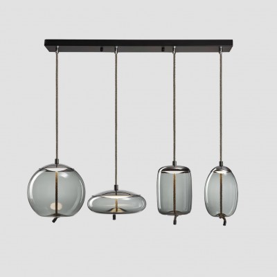 Lewis Modern LED Geometric Glass Pendant Light