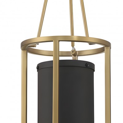Everly Farmhouse Metal Cylindrical Lantern Pendant Light