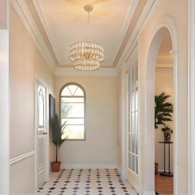 Gracie Luxurious Double Drum Crystal Chandelier Gracie Luxurious Double Drum Crystal Chandelier